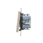 Simon 55 WMDL-TW7-2L-144 Łącznik krzyżowy podwójny z podświetleniem (moduł) 10 AX, 250 V~, szybkozłącza; Szampański mat