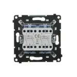 Simon 55 WMDL-TW7-2L-144 Łącznik krzyżowy podwójny z podświetleniem (moduł) 10 AX, 250 V~, szybkozłącza; Szampański mat