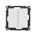 Simon 55 WMDL-TW7-2L2X-114 Łącznik krzyżowy podwójny z podświetleniem bez piktogramu (moduł) 10 AX, szybkozłącza; Jasnoszary mat