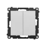 Simon 55 WMDL-TW7-2L2X-143 Łącznik krzyżowy podwójny z podświetleniem bez piktogramu (moduł) 10 AX, szybkozłącza; Aluminium mat