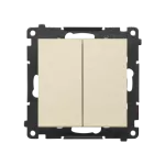 Simon 55 WMDL-TW7-2L2X-144 Łącznik krzyżowy podwójny z podświetleniem bez piktogramu (moduł) 10 AX, szybkozłącza; Szampański mat