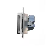 Simon 55 WMDW-321102-111A Gniazdo Schuko do wersji IP44 z przesłonami z uszczelką ramki (moduł) 16 A, 250 V~, szybkozłącza. Klapka transparentna; Biały mat