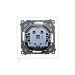 Simon 55 WMDW-321102-114A Gniazdo Schuko do wersji IP44 z przesłonami z uszczelką ramki (moduł) 16 A, 250 V~, szybkozłącza. Klapka transparentna; Jasnoszary mat