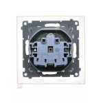 Simon 55 WMDW-321102-116A Gniazdo Schuko do wersji IP44 z przesłonami z uszczelką ramki (moduł) 16 A, 250 V~, szybkozłącza. Klapka transparentna; Grafitowy mat