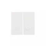 Simon 55 WMDL-K015Lx-111 Klawisz podwójny z oczkami do: SW5L2M, SW6/2L2M, SW7/2L2M; Biały mat