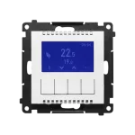 Simon 55 WMDR-18XXX1-111 Termostat programowalny z wyświetlaczem z wew/zewn czujnikiem temperatury, bez sondy (moduł) 16(2) A, 230V~; Biały mat
