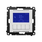 Simon 55 WMDR-18XXX1-114 Termostat programowalny z wyświetlaczem z wew/zewn czujnikiem temperatury, bez sondy (moduł) 16(2) A, 230V~; Jasnoszary mat