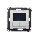 Simon 55 WMDR-18XXX1-114 Termostat programowalny z wyświetlaczem z wew/zewn czujnikiem temperatury, bez sondy (moduł) 16(2) A, 230V~; Jasnoszary mat