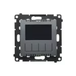 Simon 55 WMDR-18XXX1-116 Termostat programowalny z wyświetlaczem z wew/zewn czujnikiem temperatury, bez sondy (moduł) 16(2) A, 230V~; Grafitowy mat