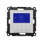 Simon 55 WMDR-18XXX1-143 Termostat programowalny z wyświetlaczem z wew/zewn czujnikiem temperatury, bez sondy (moduł) 16(2) A, 230V~; Aluminium mat