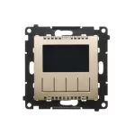 Simon 55 WMDR-18XXX1-144 Termostat programowalny z wyświetlaczem z wew/zewn czujnikiem temperatury, bez sondy (moduł) 16(2) A, 230V~; Szampański mat