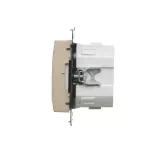 Simon 55 WMDR-18XXX1-144 Termostat programowalny z wyświetlaczem z wew/zewn czujnikiem temperatury, bez sondy (moduł) 16(2) A, 230V~; Szampański mat