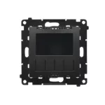 Simon 55 WMDR-18XXX1-149 Termostat programowalny z wyświetlaczem z wew/zewn czujnikiem temperatury, bez sondy (moduł) 16(2) A, 230V~; Czarny mat