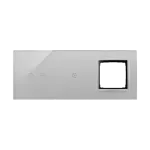 Simon 54 Touch WMDZ-01174S-071 Panel dotykowy S54 Touch, 3 moduły, 2 pola dotykowe poziome + 1pola dotykowe + 1 otwór na osprzęt S54, srebrna mgła