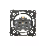 Simon 55 WMDW-00111R-0xx Gniazdo wtyczkowe z uziemieniem (mechanizm) 16A, 250V~, zaciski śrubowe, czarna rama montażowa