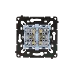 Simon 55 WMDL-0106L5R-0XX Łącznik świecznikowy z podświetleniem LED – osobne podświetlenie dla każdego klawisza (mechanizm) 10 AX, 250 V~, szybkozłącza, czarna rama montażowa