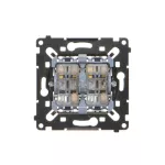 Simon 55 WMDL-0106L9R-0XX Łącznik schodowy podwójny (mechanizm) 10AX, 250V~, zaciski śrubowe, czarna rama montażowa