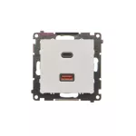 Simon 55 WMDS-0042L2-114 Ładowarka USB C+A (moduł), 30W, 230V; Jasnoszary mat