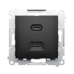 Simon 54 WMDZ-EC2CAQ-049 Ładowarka USB C+A (moduł), 30W, 230V; czarny