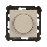 Simon 55 WMDS-005XS9L-144 Ściemniacz obrotowy do LED ściemnialnych 230 V (moduł) 2–200 W; Szampański mat