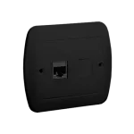 Simon Akord WMAK-4510XX-Y013 Gniazdo komputerowe RJ45 pojedyncze, kategoria 5e. Montaż do puszki na wkręty; czarny mat