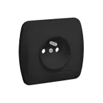Simon Akord WMAW-40110X-Y012 Gniazdo wtyczkowe z uziemieniem, 16A, 250V~, zaciski śrubowe; czarny mat