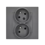 Simon 55 WMTW-40220X-116 Gniazdo wtyczkowe z uziemieniem podwójne skośne, z funkcją niezmienności faz z przesłonami torów prądowych 16 A, 250 V~, zaciski śrubowe. Wymagana puszka podtynkowa Ø68 mm (czeska). Kompletne – brak możliwości zastosowania w ramka