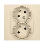 Simon 55 WMTW-40220X-144 Gniazdo wtyczkowe z uziemieniem podwójne skośne, z funkcją niezmienności faz z przesłonami torów prądowych 16 A, 250 V~, zaciski śrubowe. Wymagana puszka podtynkowa Ø68 mm (czeska). Kompletne – brak możliwości zastosowania w ramka