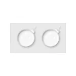 Simon 100 W100-10020251X-230 Panel 2-krotny: 2 gniazda z 2 zintegrowanymi ładowarkami USB C ; biały mat