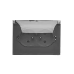 Simon Aquaclick WA-ACGZ2Zx-xx-18Ax Gniazdo wtyczkowe natynkowe, podwójne kompaktowe z uziem., klapka transparentna z przesł. torów prąd., IP44, Σ16A, 250V~, zaciski śrubowe; ciemnoszary