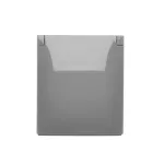 Simon Aquaclick WA-CGSZ1CZ-xx-18xx Gniazdo wtyczkowe natynkowe, Schuko, pojedyncze, klapka w kolorze pokrywy, z przesłonami torów prądowych, IP44, 16A, 250V~, szybkozłącza; ciemnoszary