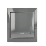 Simon Aquaclick WA-CS1LXXX-XX-18XX Przycisk światło natynkowy z podświetleniem, IP44, 10AX, 250V~, zaciski śrubowe; ciemnoszary