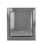 Simon Aquaclick WA-CS1XXXX-XX-18XX Przycisk światło natynkowy, IP44, 10AX, 250V~, zaciski śrubowe; ciemnoszary