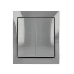 Simon Aquaclick WA-CW5LXXX-XX-18XX Łącznik świecznikowy natynkowy z podświetleniem, IP44, 10AX, 250V~, zaciski śrubowe; ciemnoszary