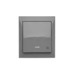 Simon Aquaclick WA-CW7LXXX-XX-18XX Łącznik krzyżowy natynkowy z podświetleniem, IP44, 10AX, 250V~, zaciski śrubowe; ciemnoszary