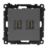 Simon 55 WMDA-P95XX9-116 Gniazdo HDMI 2.1 podwójne (moduł); Grafitowy mat