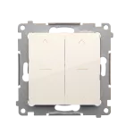 Simon 54 WMDL-040124-041 Przycisk roletowy podwójny trójpozycyjny 1-0-2 (moduł) 10 A, 250 V~, szybkozłącza; kremowy