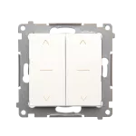 Simon 54 WMDL-043XXN-011 Łącznik roletowy podwójny trójpozycyjny 1-0-2 (moduł) 10 A, 250 V~, szybkozłącza; biały
