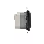 Simon 55 GO WMDS-TEGSZ1W-149 Gniazdo schuko Wi-Fi z przyciskiem i wbudowanym pomiarem energii, sterowany smartfonem – SOCKET 1x16 A, 230 V, (moduł); Czarny mat