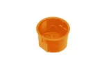 Puszka podtynkowa PK60 LUX, płytka 40mm, fi63, bez wkrętów, pomarańczowa, IP30