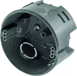 Puszka podtynkowa UK1, płytka 46mm, fi72, łączeniowa, bez wkrętów, uniwersalna, czarna, IP30