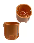 Puszka do pustych ścian PK60, głęboka 73mm, fi68, łączeniowa, z wkrętami, pomarańczowa, IP30