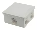 Puszka hermetyczna S-BOX 80x80x40, 6 dławików, kwadratowa, szara, IP44