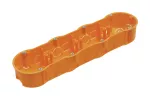 Puszka podtynkowa PK60, płytka 46mm, fi68, z wkrętami, poczwórna, pomarańczowa, IP30