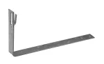 Uchwyt dachówkowy, prosty, zacisk przez dogięcie, 280mm, ocynk ogniowy