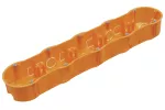 Puszka podtynkowa PK60, płytka 46mm, fi68, z wkrętami, pięciokrotna, pomarańczowa, IP30