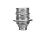 Oprawka metalowa E27 z kołnierzem, 4A, 250V, srebrna