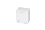 Wyłącznik BETA pojedynczy, dzwonkowy, biały, IP44
