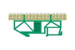 Listwa zaciskowa ochronna LZ 15/Z, wysoka podstawa, 15x16mm2, 32A, 400V, zielona, IP20