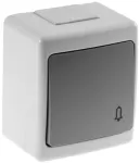 Wyłącznik BETA pojedynczy, dzwonkowy, szary, IP44